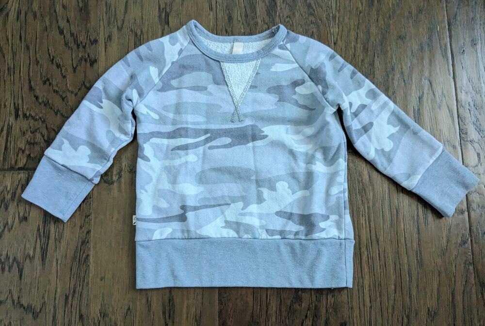 Childhoods Clothing Grey Camo Crewneck Sweatshirt